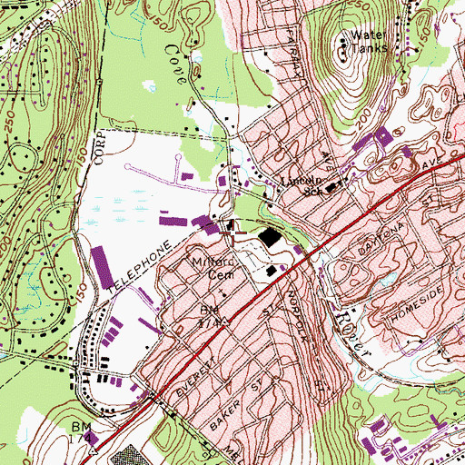 Topographic Map of West Haven Church of God, CT