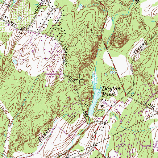 Topographic Map of William D Bertini Park, CT