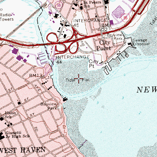 Topographic Map of Winter Harbor, CT