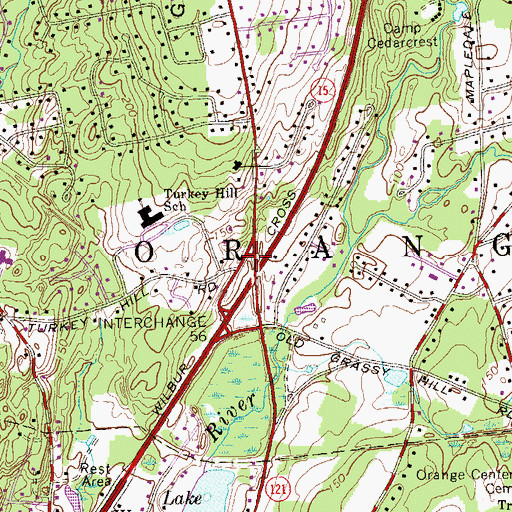 Topographic Map of Zion Lutheran Church, CT