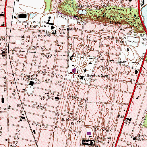 Topographic Map of Act 2 Theater, CT