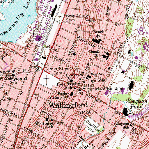 Topographic Map of Advent Christian Church, CT