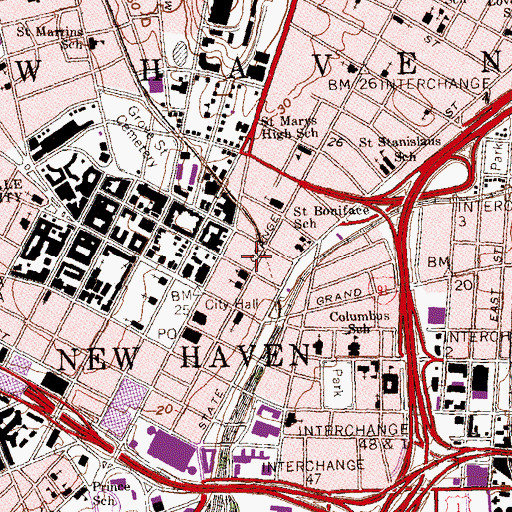 Topographic Map of Alliance Theatre, CT