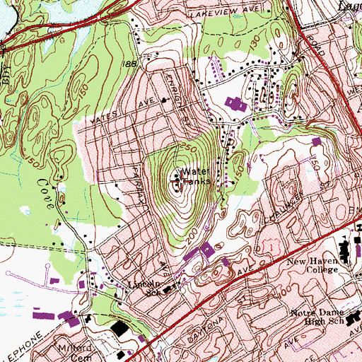 Topographic Map of Allington Hill, CT