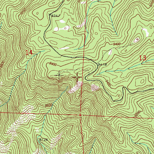Topographic Map of Ridge Crest Picnic Grounds, CO
