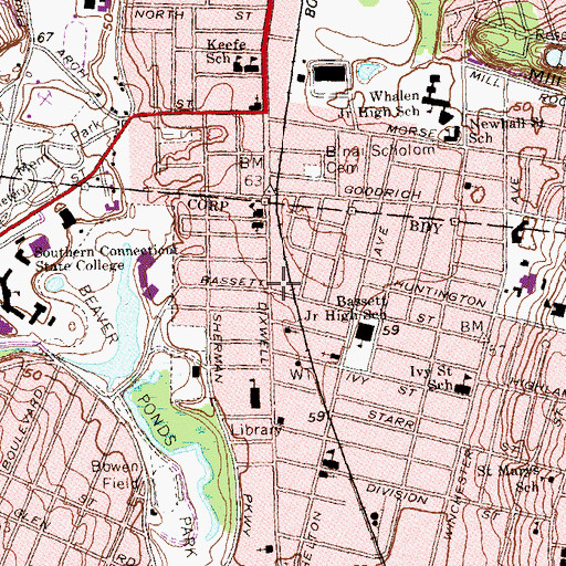 Topographic Map of Apostolic Church of Deliverance, CT