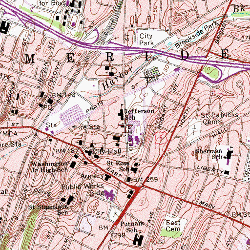 Topographic Map of Apostolic Community Church, CT