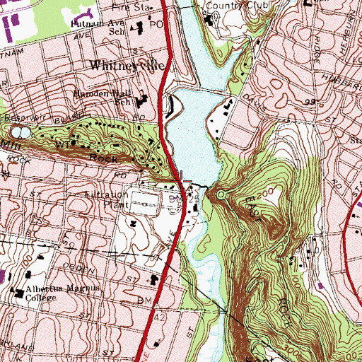 Topographic Map of Armoryville (historical), CT