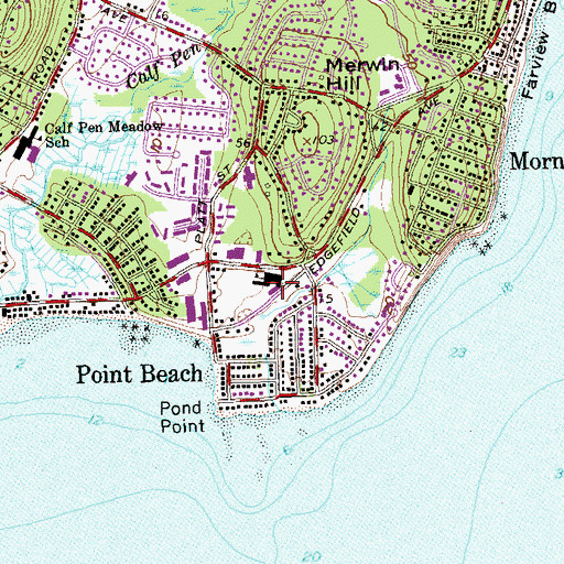 Topographic Map of Arnold College, CT
