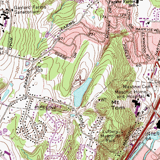 Topographic Map of Ashlar Village of the Masonic Charity, CT