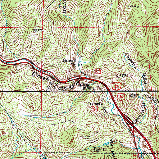 Topographic Map of Waldo Canyon, CO