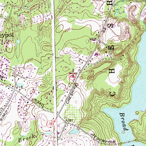 Topographic Map of Autumn HIll, CT