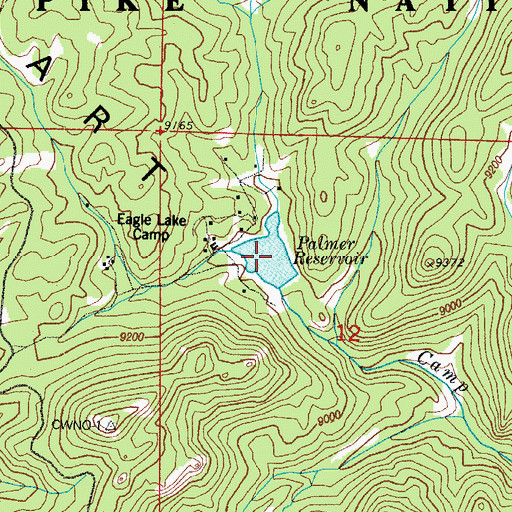 Topographic Map of Palmer Reservoir, CO