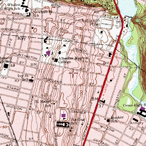 Topographic Map of Barry Building, CT