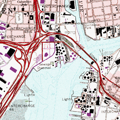 Topographic Map of Bell Dock, CT