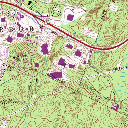 Topographic Map of Bergin Education Complex, CT