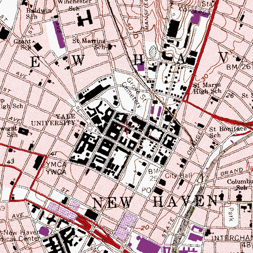 Topographic Map of Berkeley College - North, CT