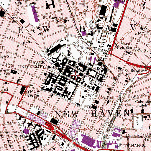 Topographic Map of Berkeley College - South, CT
