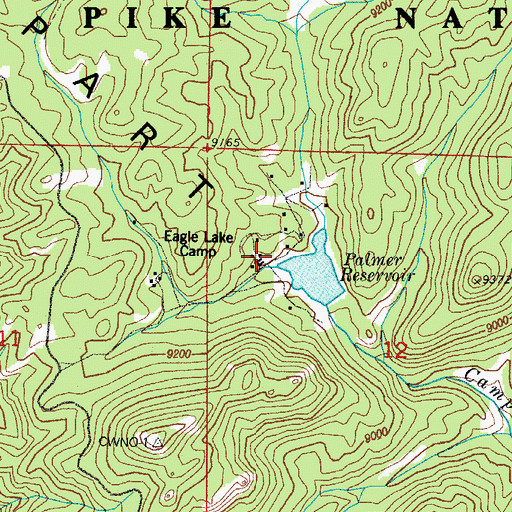 Topographic Map of Eagle Lake Boys Camp, CO