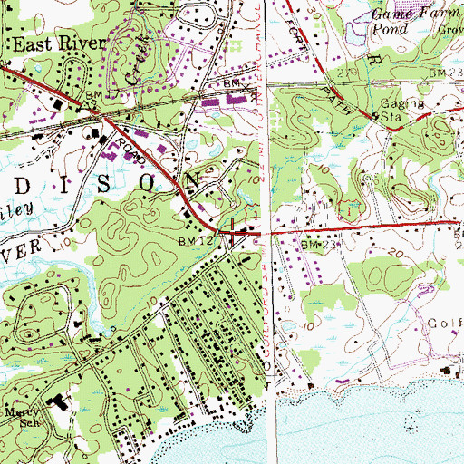 Topographic Map of Bethel Assembly of God Church, CT
