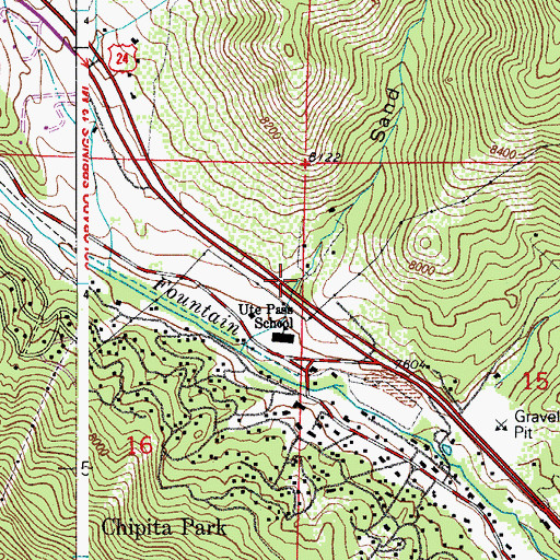 Topographic Map of Sand Gulch, CO