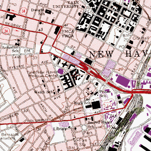 Topographic Map of Boardman Building, CT