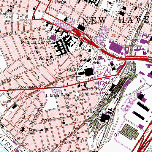 Topographic Map of Boys and Girls Club, CT
