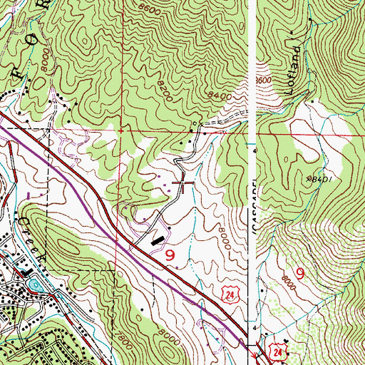 Topographic Map of Lofland Gulch, CO