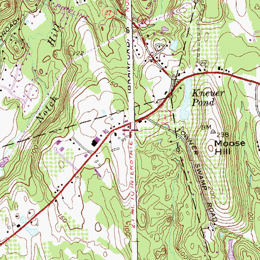 Topographic Map of Branford Craft Village Shopping Center, CT