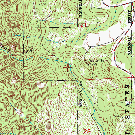 Topographic Map of Stanley Canyon, CO