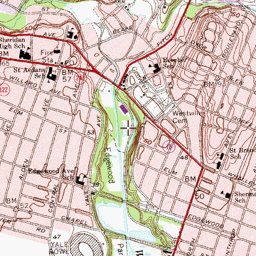 Topographic Map of Center Pond, CT