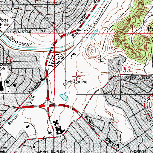 Topographic Map of Colorado Springs Country Club, CO