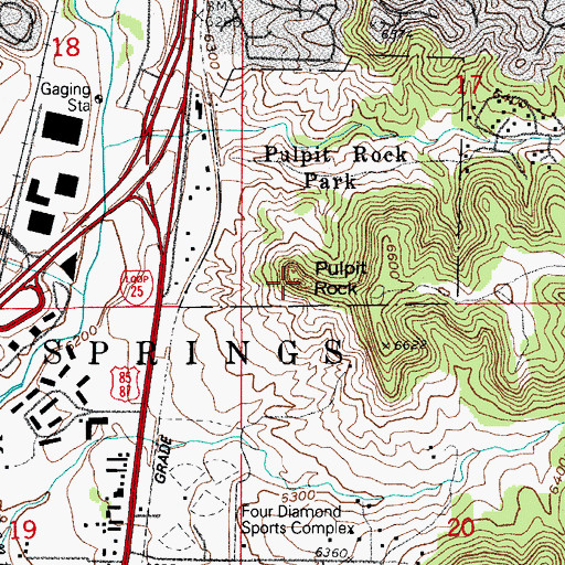 Topographic Map of Pulpit Rock, CO