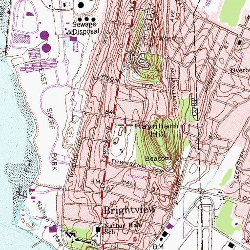 Topographic Map of Chidsey Hill, CT