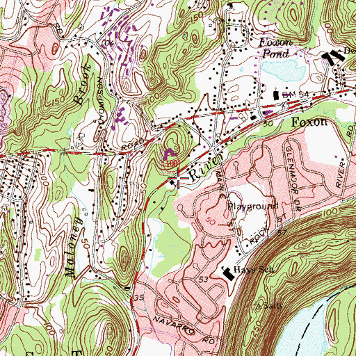 Topographic Map of Christ Deliverance Church, CT