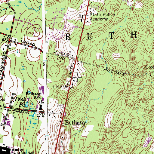 Topographic Map of Christ Episcopal Church, CT