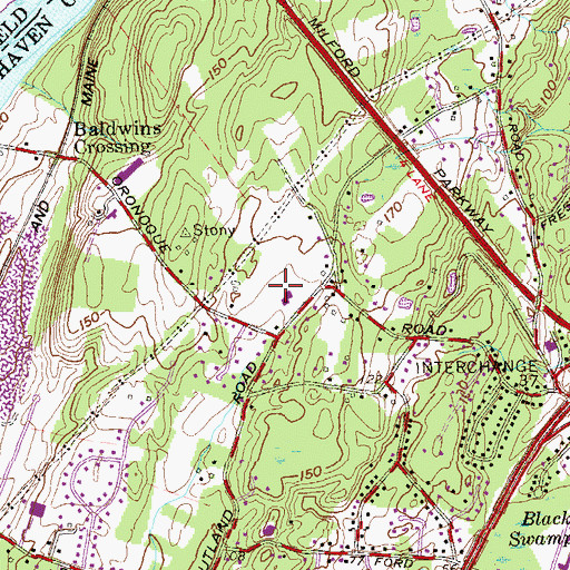 Topographic Map of Christ the Redeemer Roman Catholic Church, CT