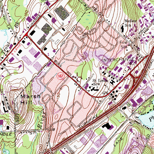 Topographic Map of Christian and Missionary Alliance Church, CT