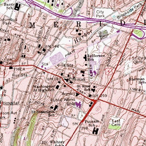 Topographic Map of Christian Pentecostal Church, CT