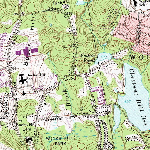 Topographic Map of Church of Christ, CT