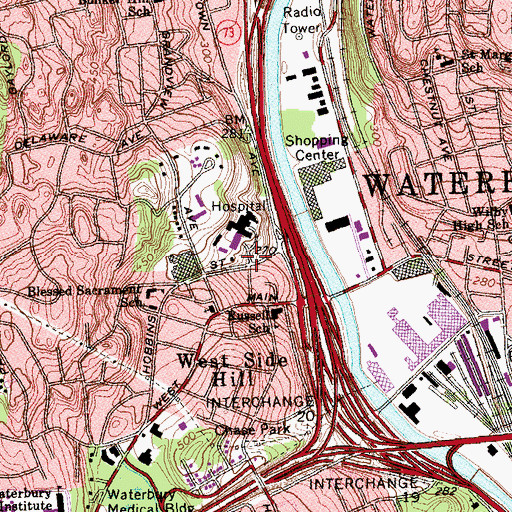 Topographic Map of Church of God New Testament Church, CT