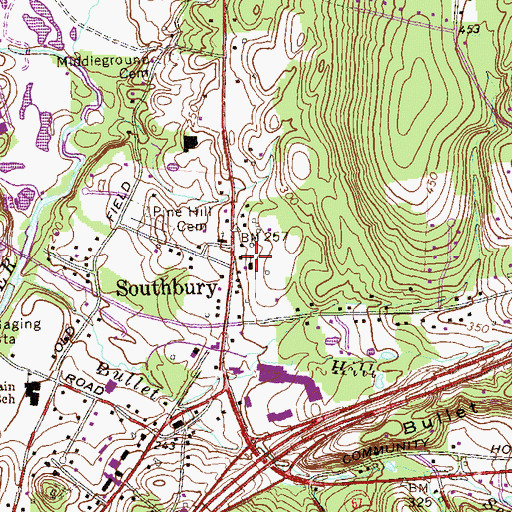 Topographic Map of Church of the Epiphany, CT