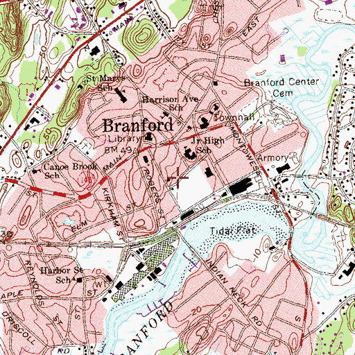 Topographic Map of Church of the Good Shepherd, CT
