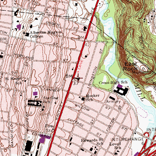 Topographic Map of Church of the Redeemer, CT