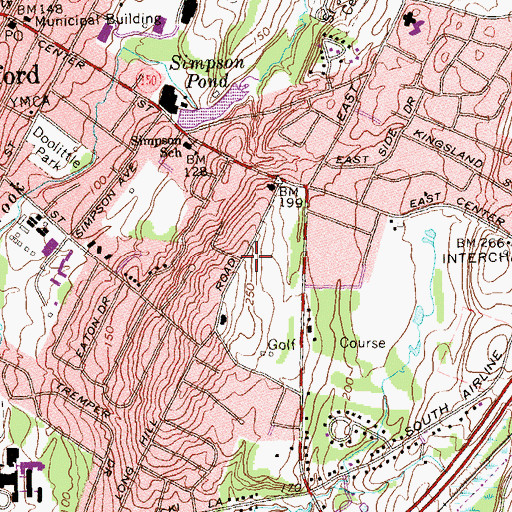 Topographic Map of Church of the Resurrection, CT