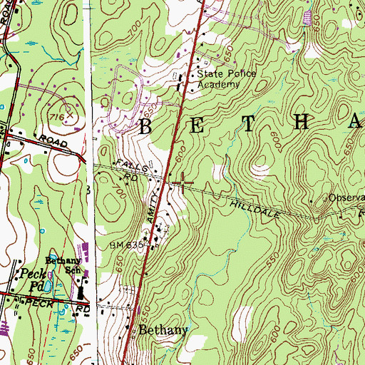 Topographic Map of Clark Memorial Library, CT