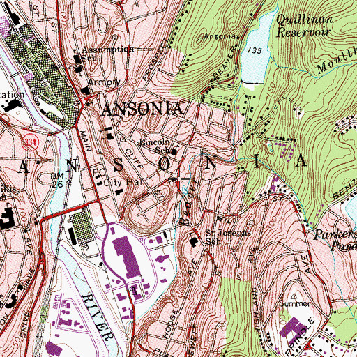 Topographic Map of Clinton African Methodist Episcopal Zion Church, CT