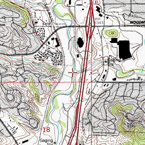Topographic Map of Cottonwood Creek, CO
