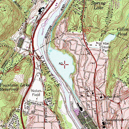 Topographic Map of Coe Pond, CT