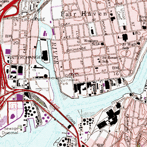 Topographic Map of Cold Spring School, CT